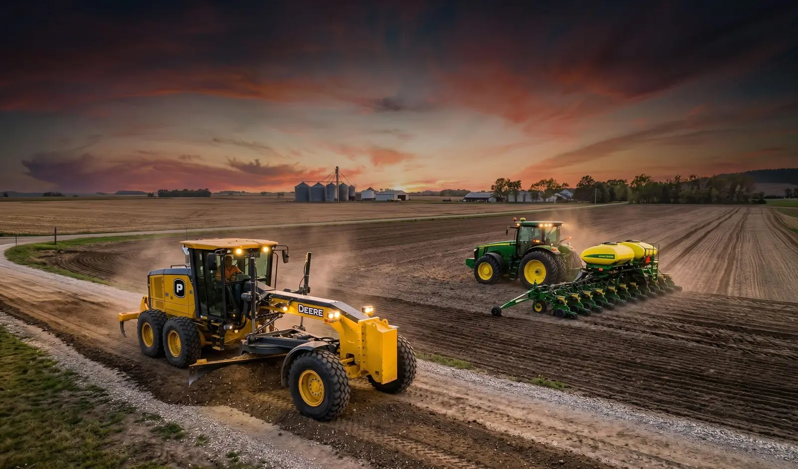 Compañía Mercantil — 75 años impulsando el campo y la construcción Maquinaria agrícola John Deere trabajando en el campo del norte argentino — Compañía Mercantil, 75 años